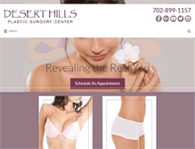 Tablet Screenshot of deserthillsplasticsurgery.com